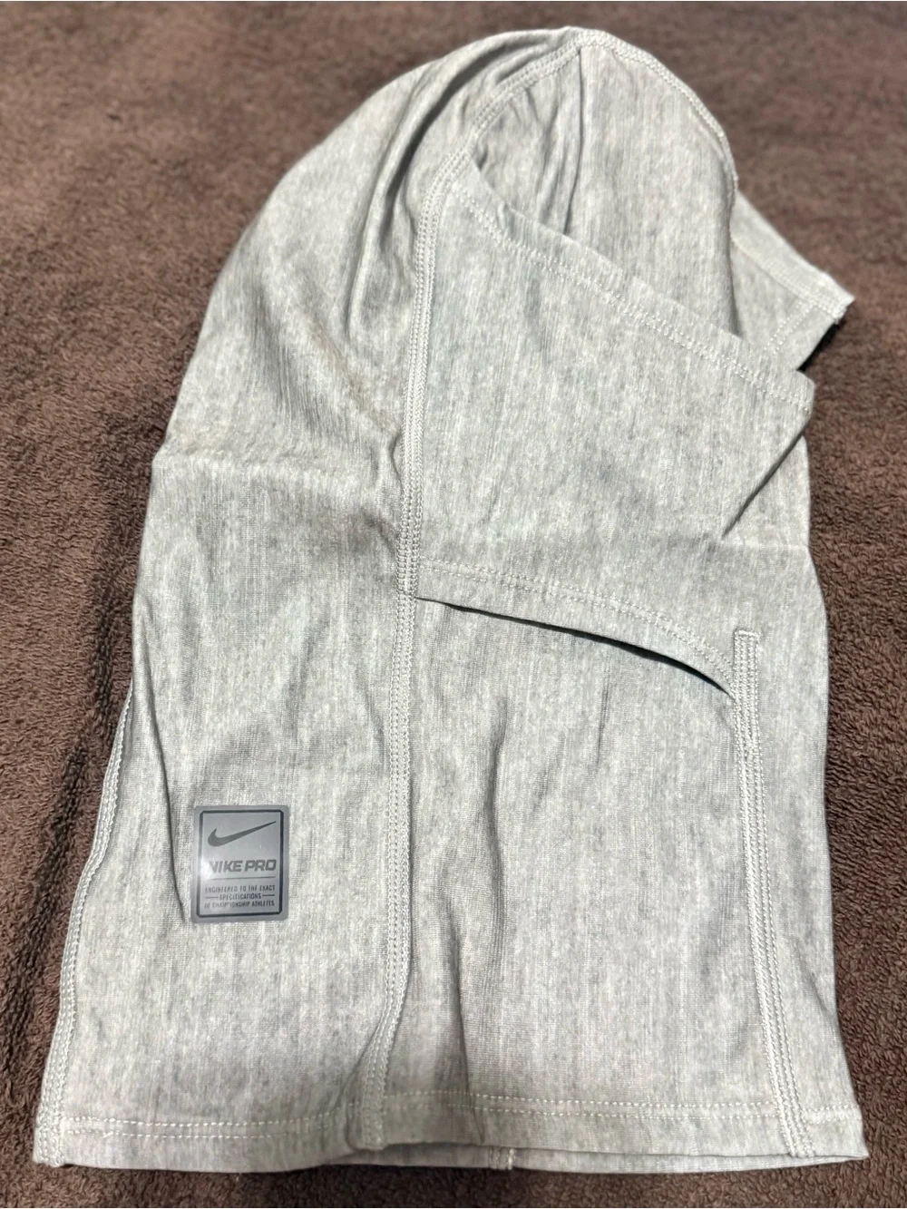 Nike Gray Hooded Mask in Packaging with White Text - Football